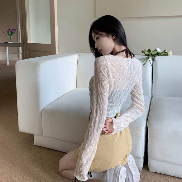 NUZIRO  Áo Sơ Mi Chiffon Tay Dài Chống Nắng Thời Trang Cá Tính Cho Nữ