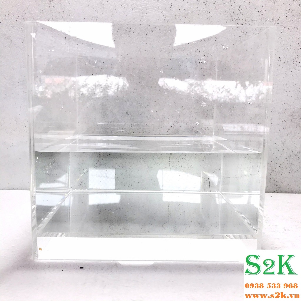 Bể acrylic 25x25x25, hồ mika siêu nhẹ phù hợp cho nuôi cá, cây thủy sinh... có thể dùng kèm theo đèn, bơm, lọc