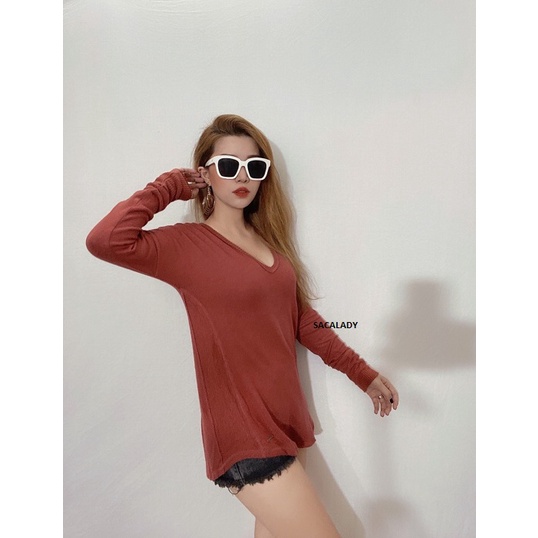 Áo Len Tay Dài Đỏ Cam ABER - 3881
