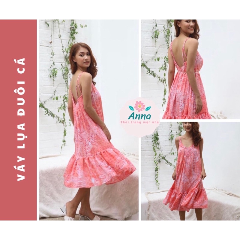 Váy đuôi cá chata cotton lụa cực xinh