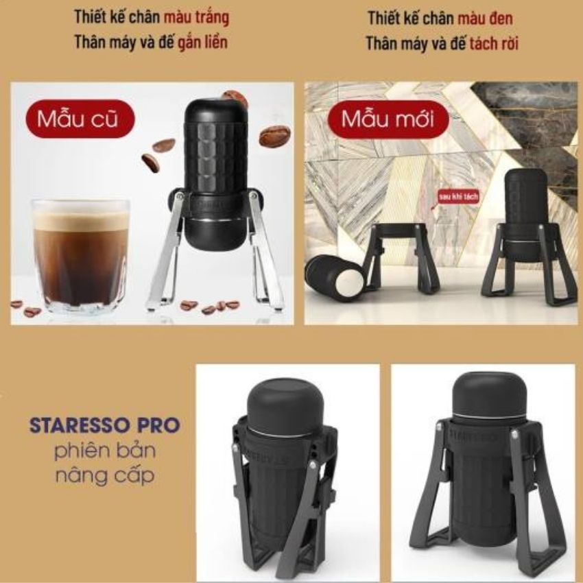 STARESSO MIRAGE bản 2021 cho dã ngoại, phượt, không sử dụng pin | Máy pha cà phê espresso cầm tay tiện dụng