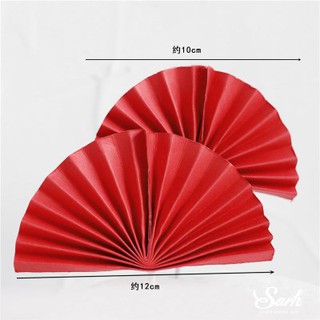 Set que 2 que quạt đỏ_Phụ kiện trang trí bánh sinh nhật