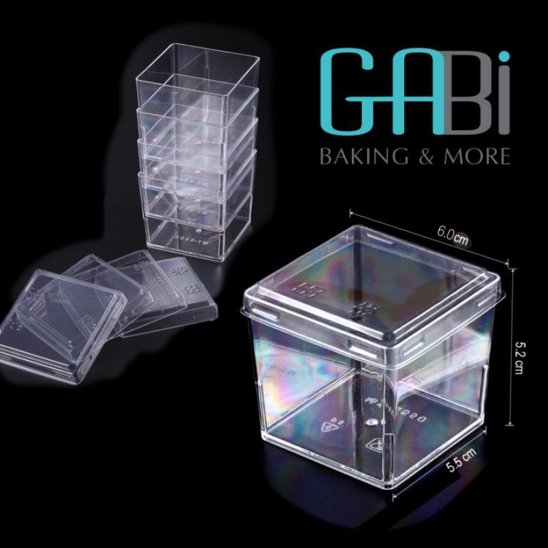 Set 10 hộp nhựa cứng vuông/tim đựng bánh