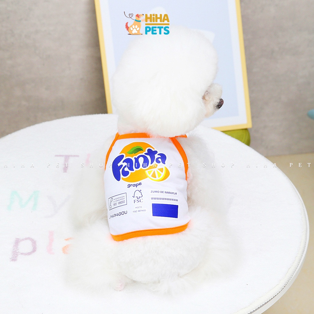 Áo Thun Ba Lỗ Cho Chó Mèo Vải Cotton Mát Mẻ Quần Áo Thú Cưng Mùa Hè Dễ Thương Hihapet.