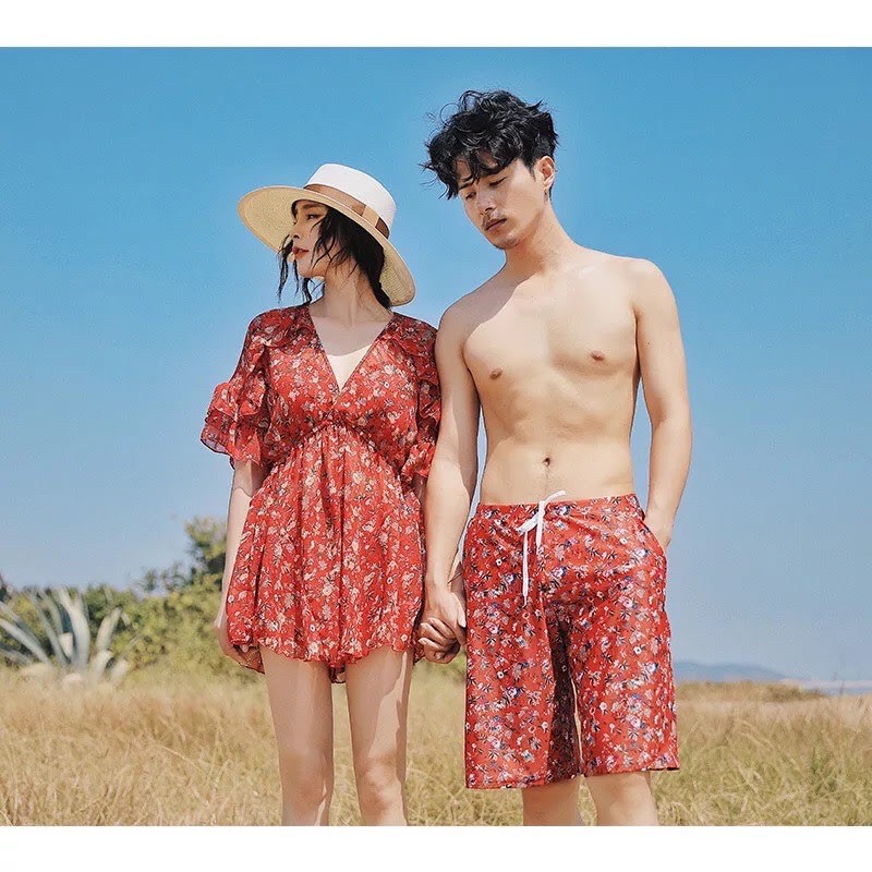 Bikini đôi đỏ hoa nhí | BigBuy360 - bigbuy360.vn