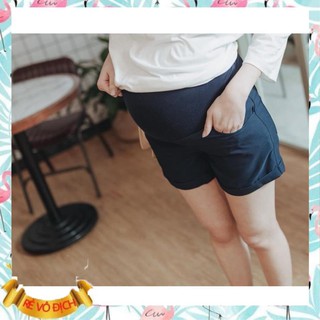 Quần sooc bầu cao cấp chất umi đẹp dã man☘️quần đùi bầu có chun chỉnh và đáp bụng☘️size từ s đến 3xl