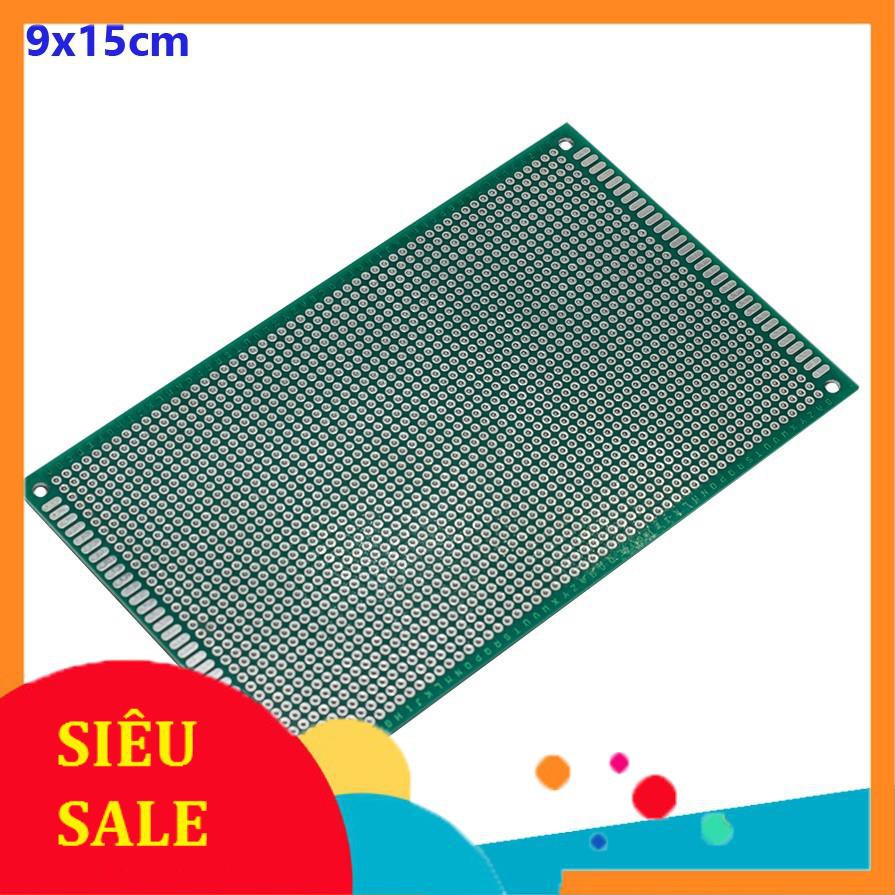 Phíp Đồng Đục Lỗ 2 Mặt PCB Xanh Dày 1.6mm - 9x15