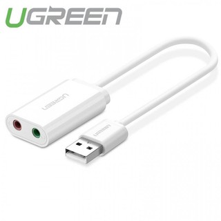 Cáp Chuyển Đổi USB 2.0 sang 2 cổng Audio 3.5mm cho tai nghe + mic UGREEN 30143 - Hàng Chính Hãng