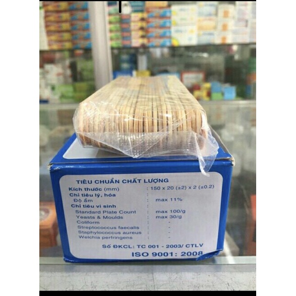 ✅Que Đè Lưỡi Gỗ Và Làm đồ Handmade hộp 100 que