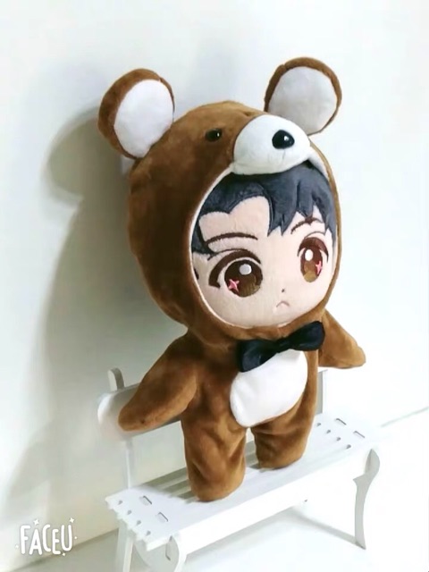 Bộ gấu cho doll 20cm