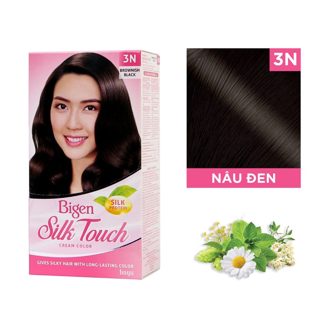 Thuốc nhuộm tóc phủ bạc Bigen Silk Touch 3N - Nâu Đen