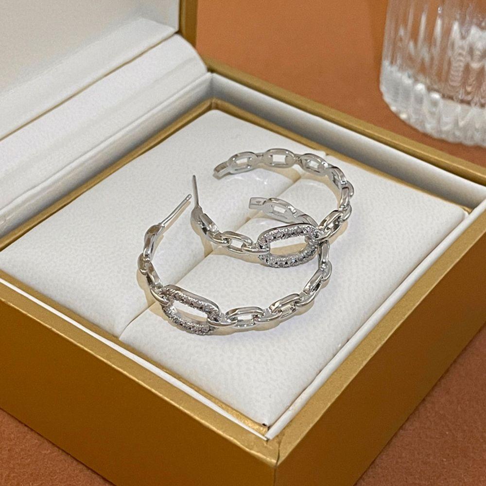 JARRED Đôi Khuyên Tai Hình Chữ C Phong Cách Hàn Quốc Cổ Điển Dành Cho Nữ