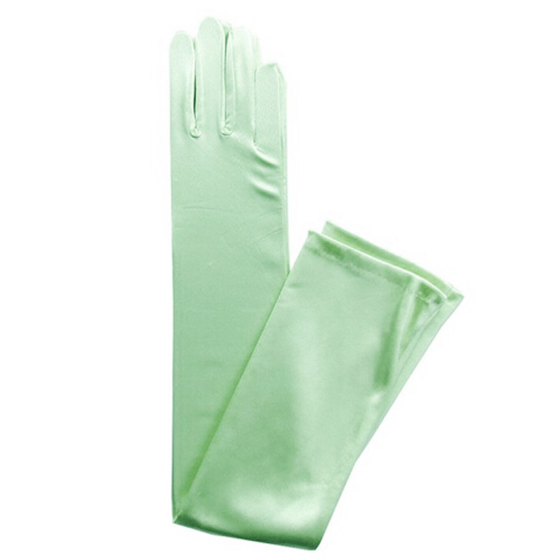 Đôi găng tay satin màu trơn dài 38cm cho nữ