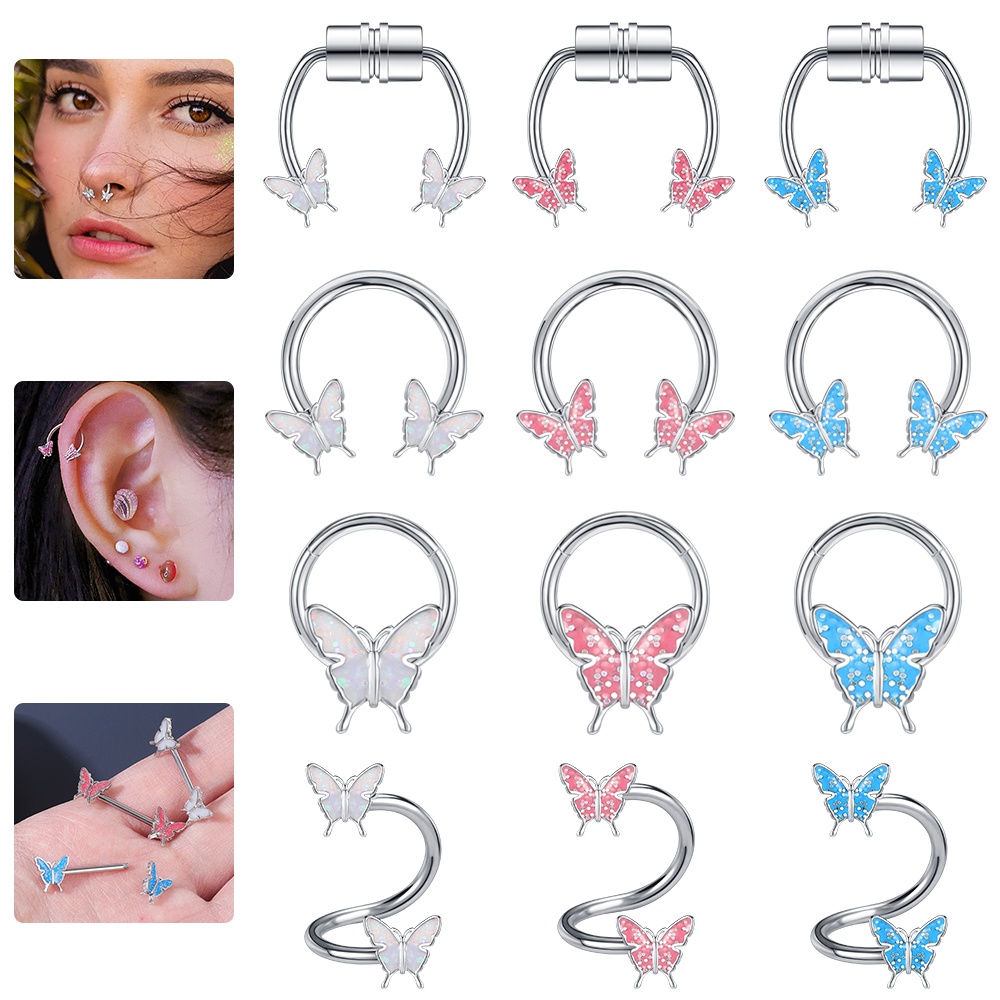 1 Khuyên Xỏ Mũi Hình Bướm Cá Tính