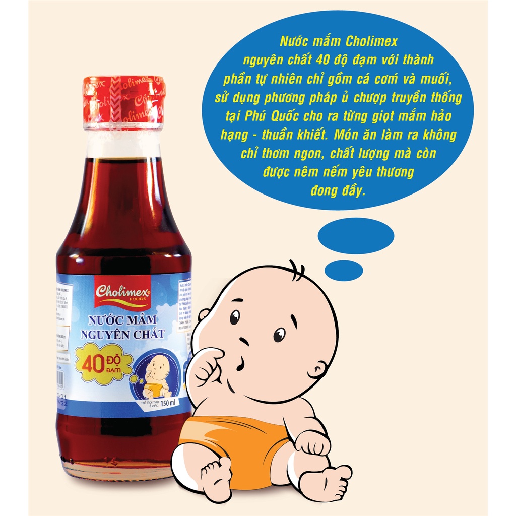 Nước Mắm Nguyên Chất 40 Độ Đạm 150ml