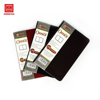 Sổ bìa da 160 trang hồng hà office h4