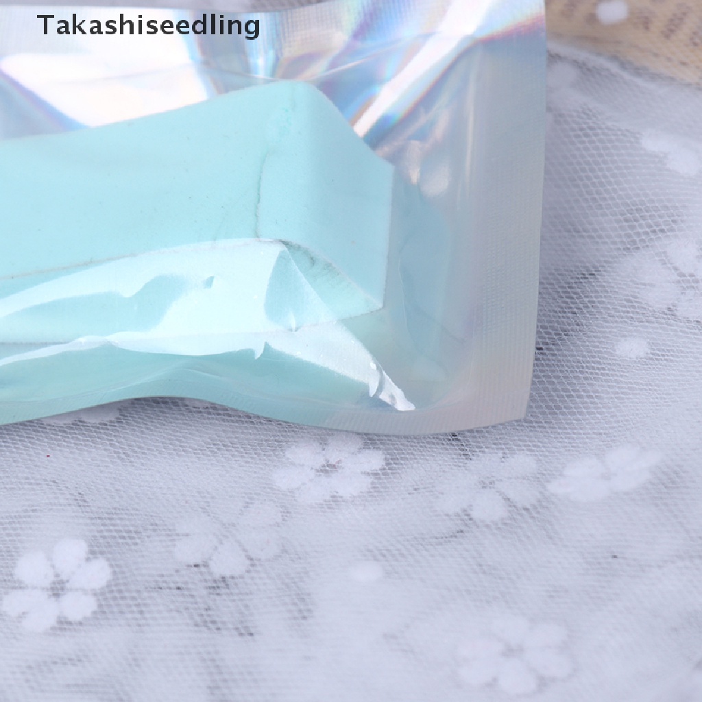 Set 100 Túi zip Nhôm Trong Suốt Hình Chiếc Lá Màu laser