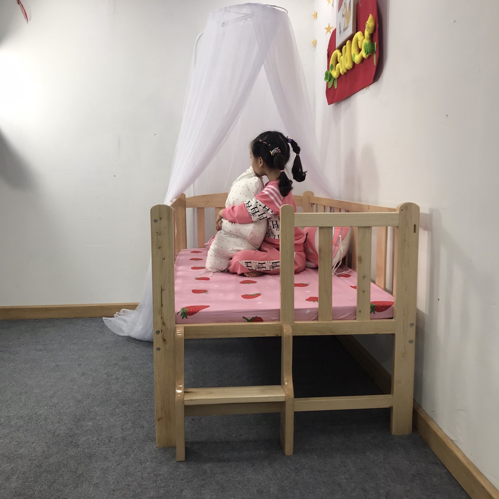 Bộ màn cho giường trẻ em Goldcat, thiết kế mới dùng cho giường có kích thước tối đa 2m, khung sắt phun sơn cao 1m7.