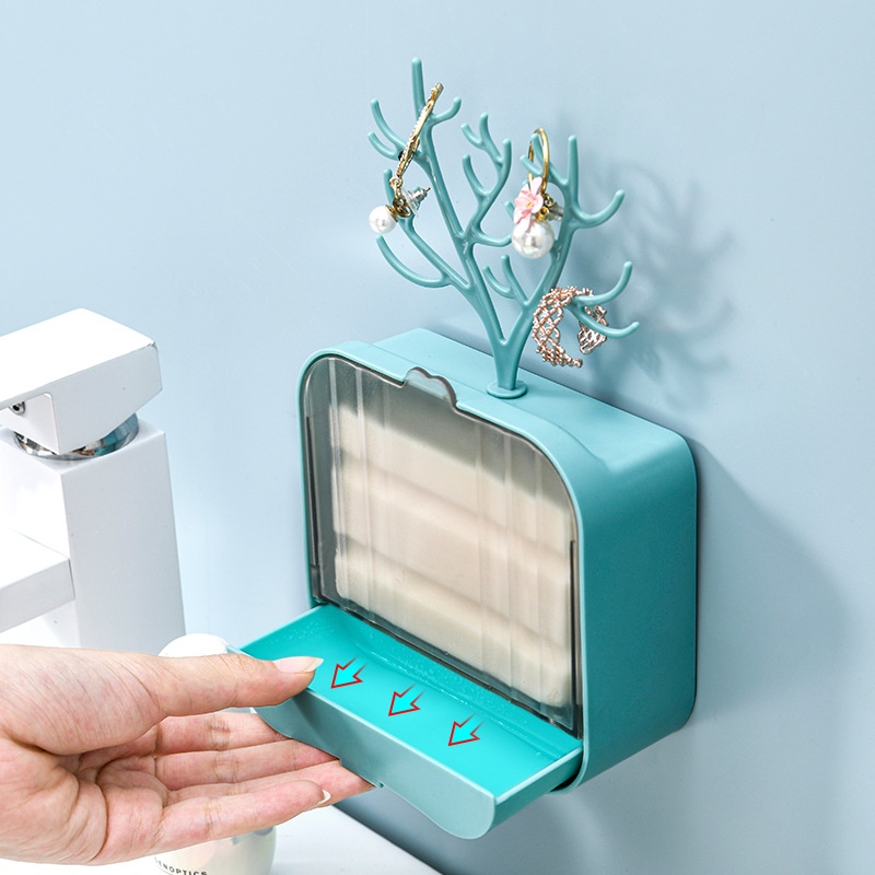 PVN48406 Kệ đựng xà bông thơm có cây gắn trên treo trang sức Giá Rẻ