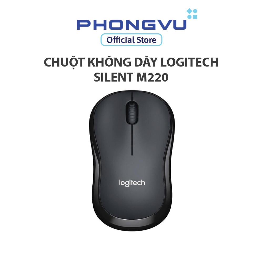 Chuột không dây Logitech Silent M220 (Đen) - Bảo hành 12 tháng