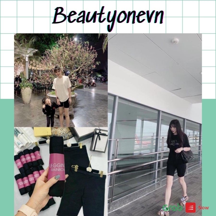 Quần Legging đùi nâng mông cạp cao siêu co dãn, Quần Legging đùi nữ thể thao