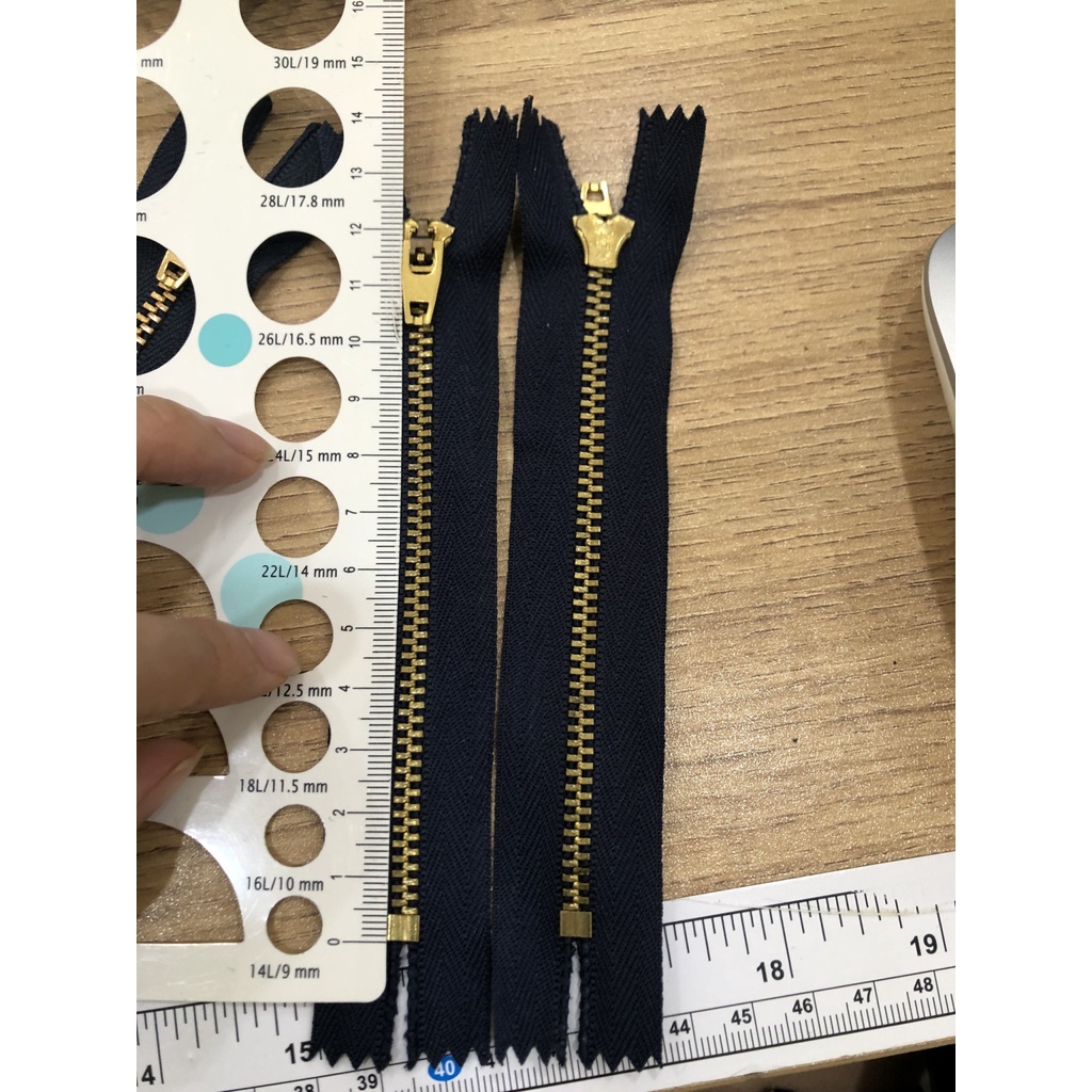 (Thanh Lý lố10 chiếc) Dây Khóa Metal màu VÀNG ĐỒNG cho Quần Jeans - #3 metal Zipper For Pants Fly zip- Hangmot88