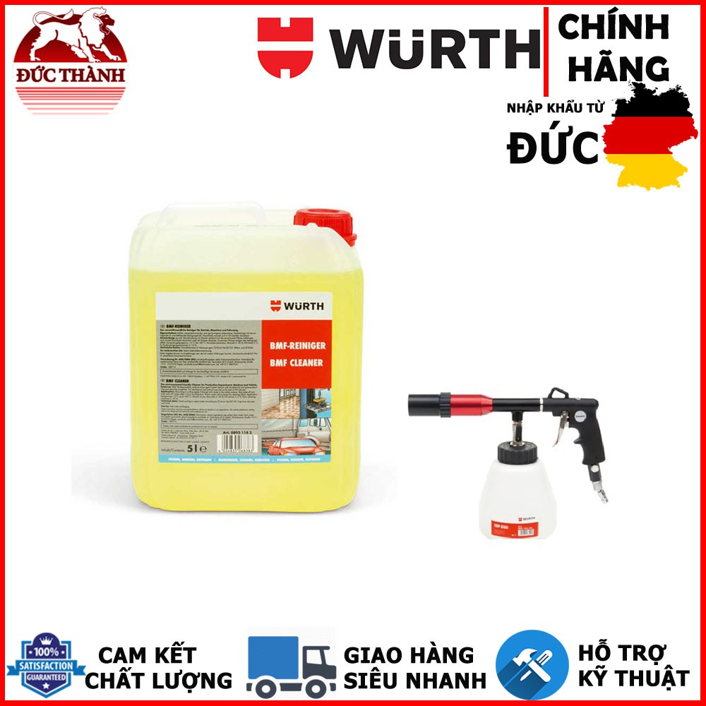 Nước tẩy rửa đa năng nội ngoại thất Wurth BMF Workshop Cleaner 08931182 5L ducthanhauto