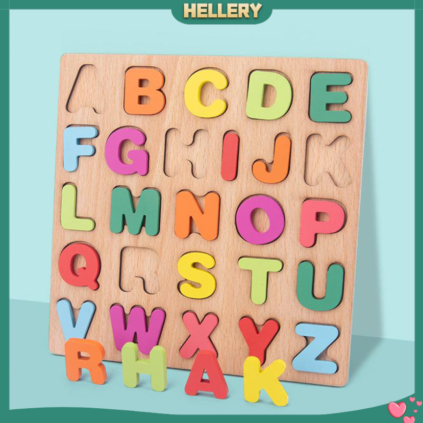 Đồ Chơi Xếp Hình Chữ Cái ABC Bằng Gỗ Giáo Dục Phát Triển Trí Tuệ