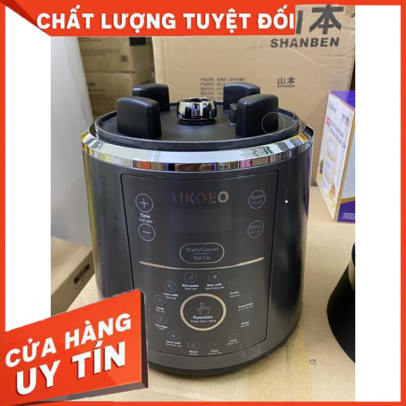 [Mẫu 2021 nắp inox chống tràn và lồng hấp inox, cối chống dính] Máy làm sữa hạt Ukoeo pr5+ (bản Anh - Việt)