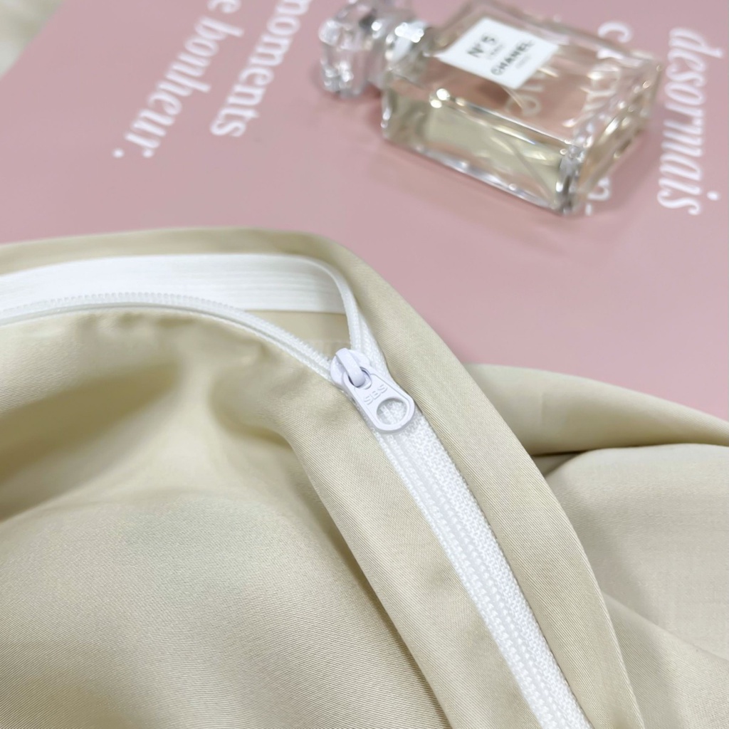 Bộ Chăn Ga Gối Lụa Tencel Cao Cấp Sang Xịn Mịn Mát Gồm Chăn Drap Gối Sét 4 Món - Nhập Khẩu Chính Hãng