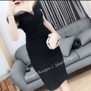 Đầm body phối lưới