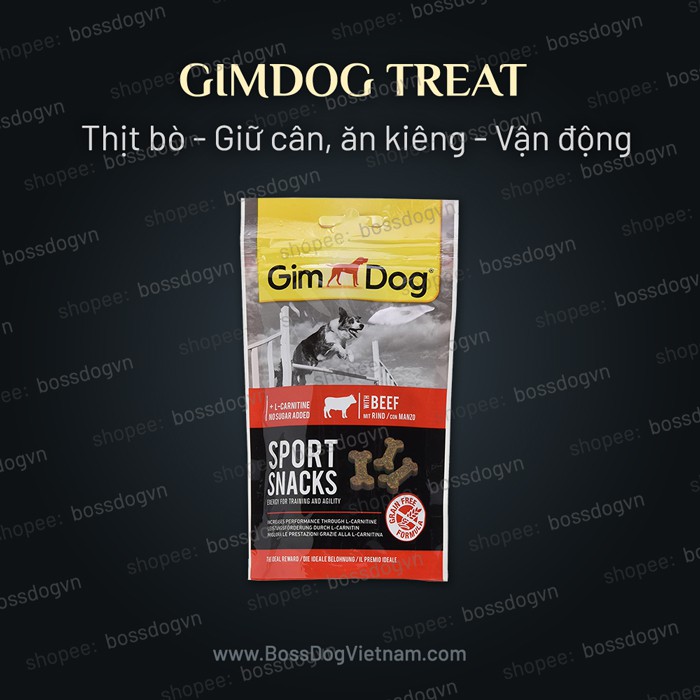 Bánh thưởng chó cưng 2in1 sạch răng, giữ cân, tốt cho hệ tiêu hóa Gimdog | BossDog