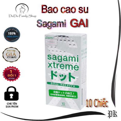 Bao cao su sagami xtrem gai gân - Nhật Bản hộp 1o psc