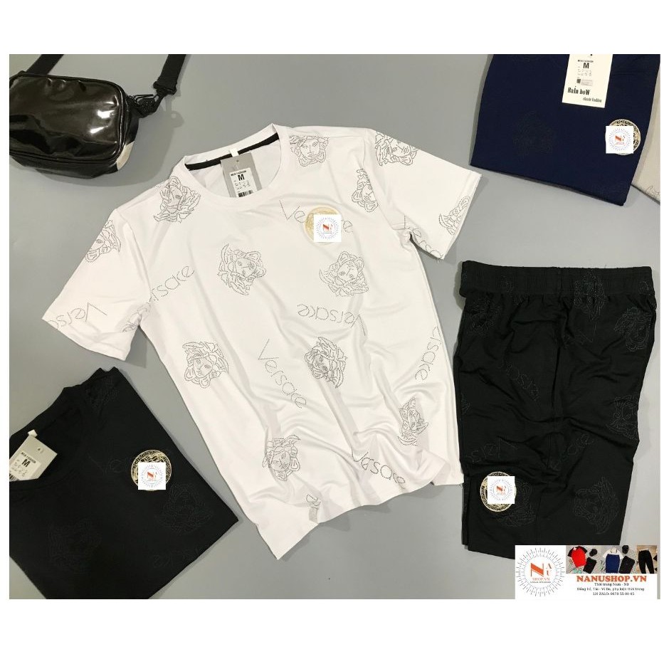 Bộ Thể Thao Nam  ❤FreeShip❤ Cộc Tay Cổ TRÒN Chất polo Co Giãn 4 chiều Thấm Hút Mồ Hôi Form Body | BigBuy360 - bigbuy360.vn