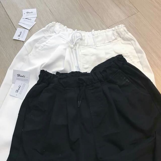 quần baggy jean kaki 2 màu đen và trắng