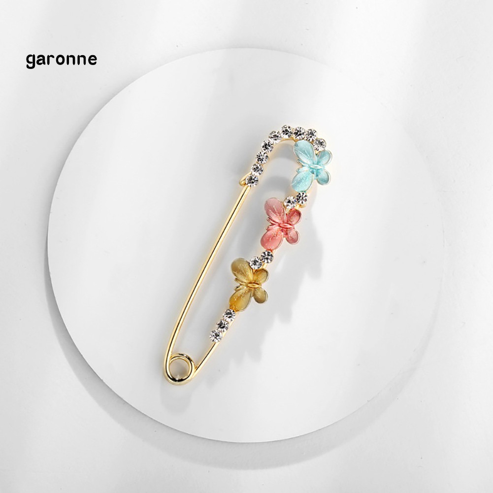 GA_Women Girl Colorful Butterfly Rhinestone Epoxy Brooch Pin Lapel Costume Jewelry