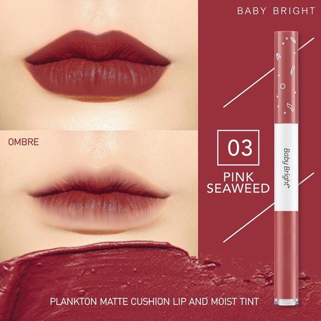 [Kết Hợp Dưỡng Môi] Son Lì 2 Đầu Baby Bright Matte Cushion Lip & Moist Tint | BigBuy360 - bigbuy360.vn