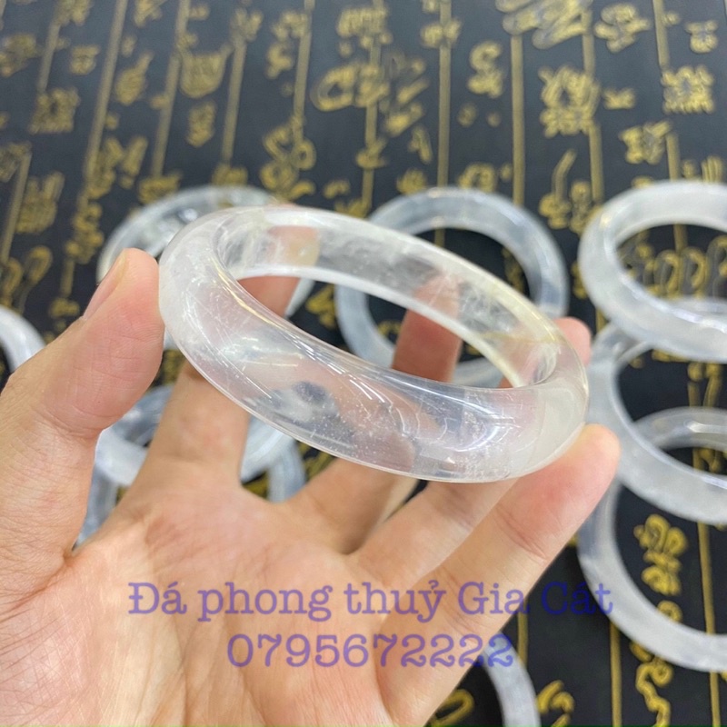 Vòng bản liền thach anh trắng vip 5a kiểm định đẹp cam kết y hình siêu đẹp