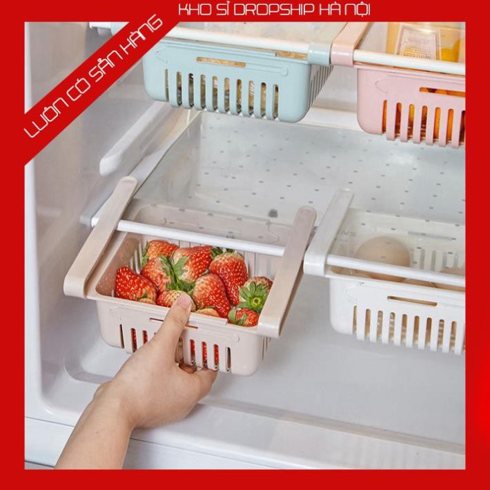 Khay nhựa kéo dài đựng thức ăn, thực phẩm trong tủ lạnh tiện dụng ( đồ gia dụng thông minh)