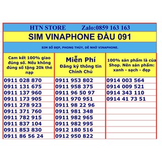 Sim vinaphone số đẹp trả trước đầu sim vina 091 (1)