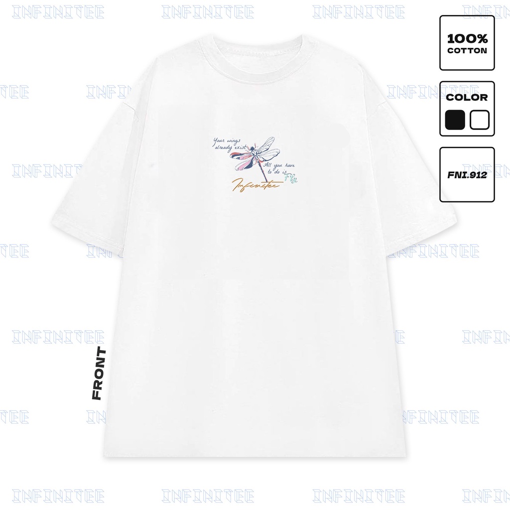 Áo thun INFINITEE Fni0912, Thun 100% Cotton - form rộng Unisex.
