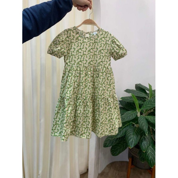 Đầm hoa cúc nhí cao cấp cho bé size từ 8kg - 35kg