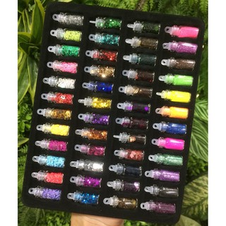 Nhũ nail - sét 48 lọ nhũ trang trí nail