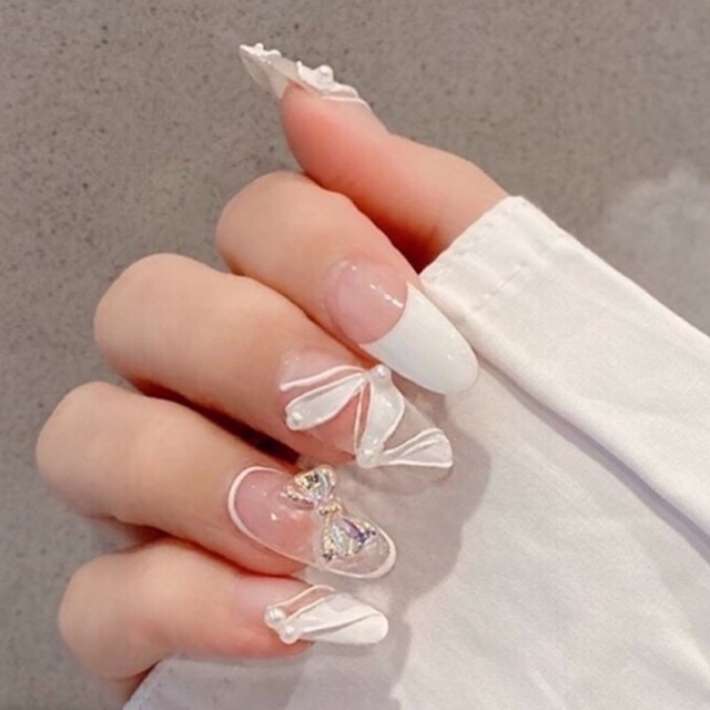 Nailbox thiết kế nail cô dâu nơ xinh mie shine