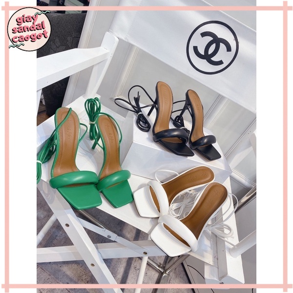 Giày sandal nữ GIAYSANDALCAOGOT chiến binh cột dây quai ngang mũi vuông quai phồng dây mảnh rẻ bền đẹp hot CG-0595