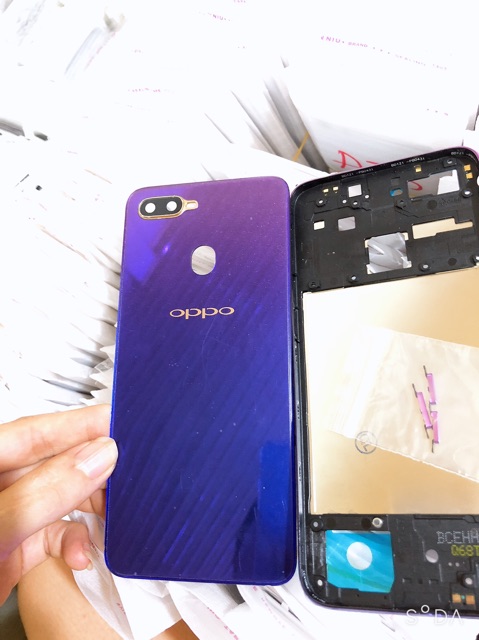 Vỏ điện thoại oppo F9 (vỏ + xương) tím