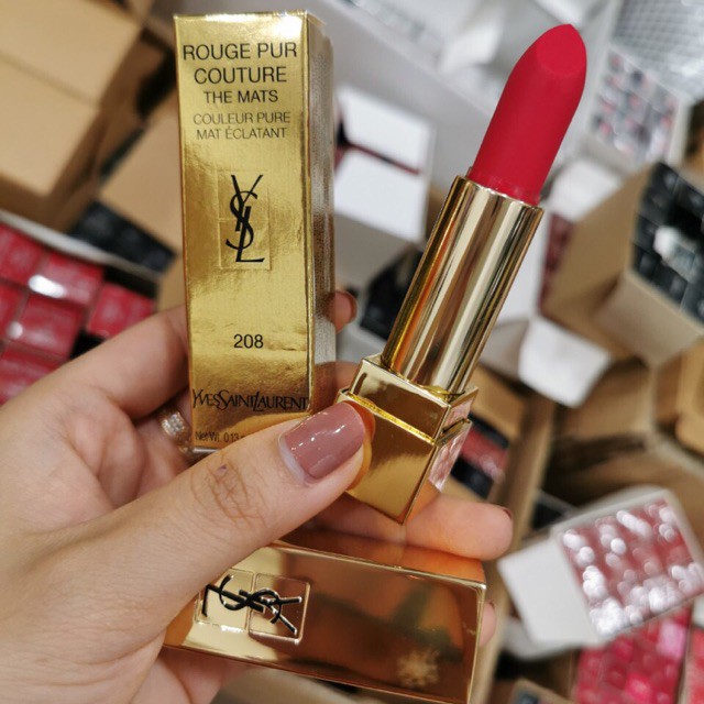 Son lì YSL ROUGE PUR COUTURE #01 màu ĐỎ TƯƠI RỰC RỠ
