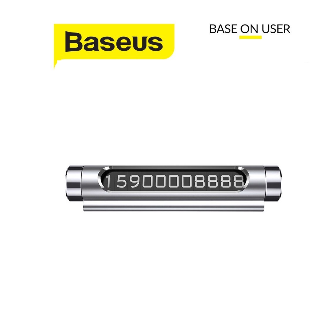 Biển số điện thoại xe ô tô Baseus All Metal Temporary được trang bị nam châm giúp cho việc kết nối nhanh chóng