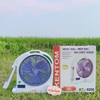 QUẠT SẠC - ĐÈN SẠC ĐA CHỨC NĂNG -(Loại 2 Bình)-KT-9200