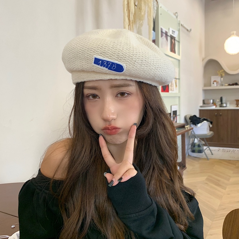 Nón beret len giữ ấm phong cách Hàn Quốc hàng mới dành cho nữ 1378